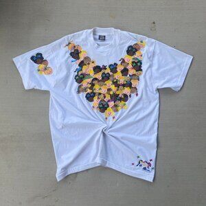 Vintage Hand painted white Tee